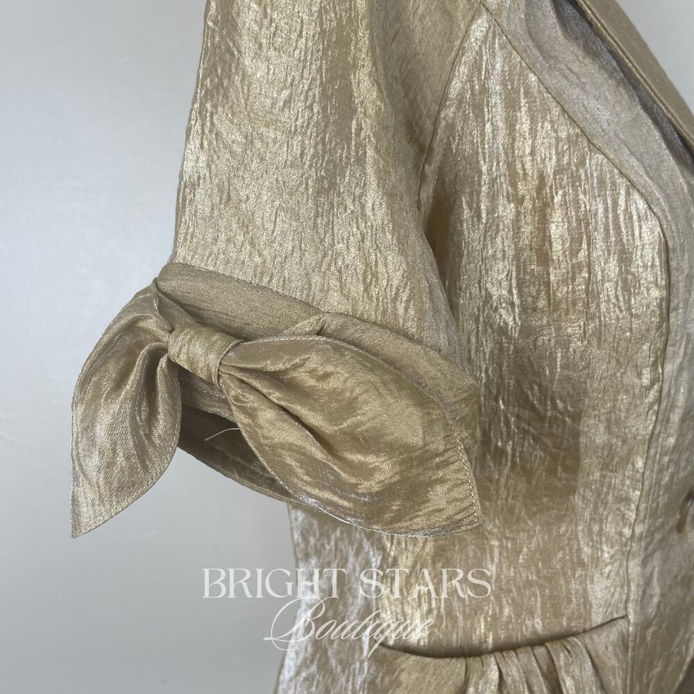 Super Rare Gold Blazer ASO Rory Gilmore Girls Metallic Shimmer Vintage Y2K - Picture 11 of 15